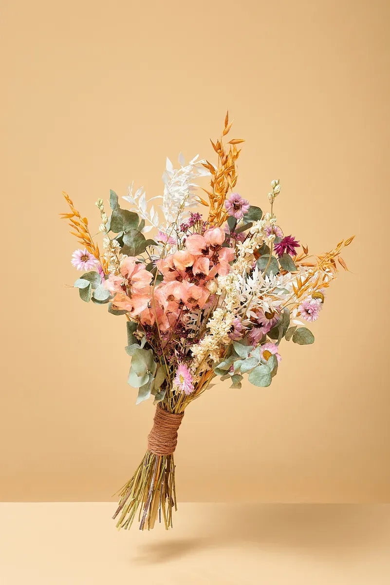 Troostboeket Engelgras, droogbloemen voor de uitvaart