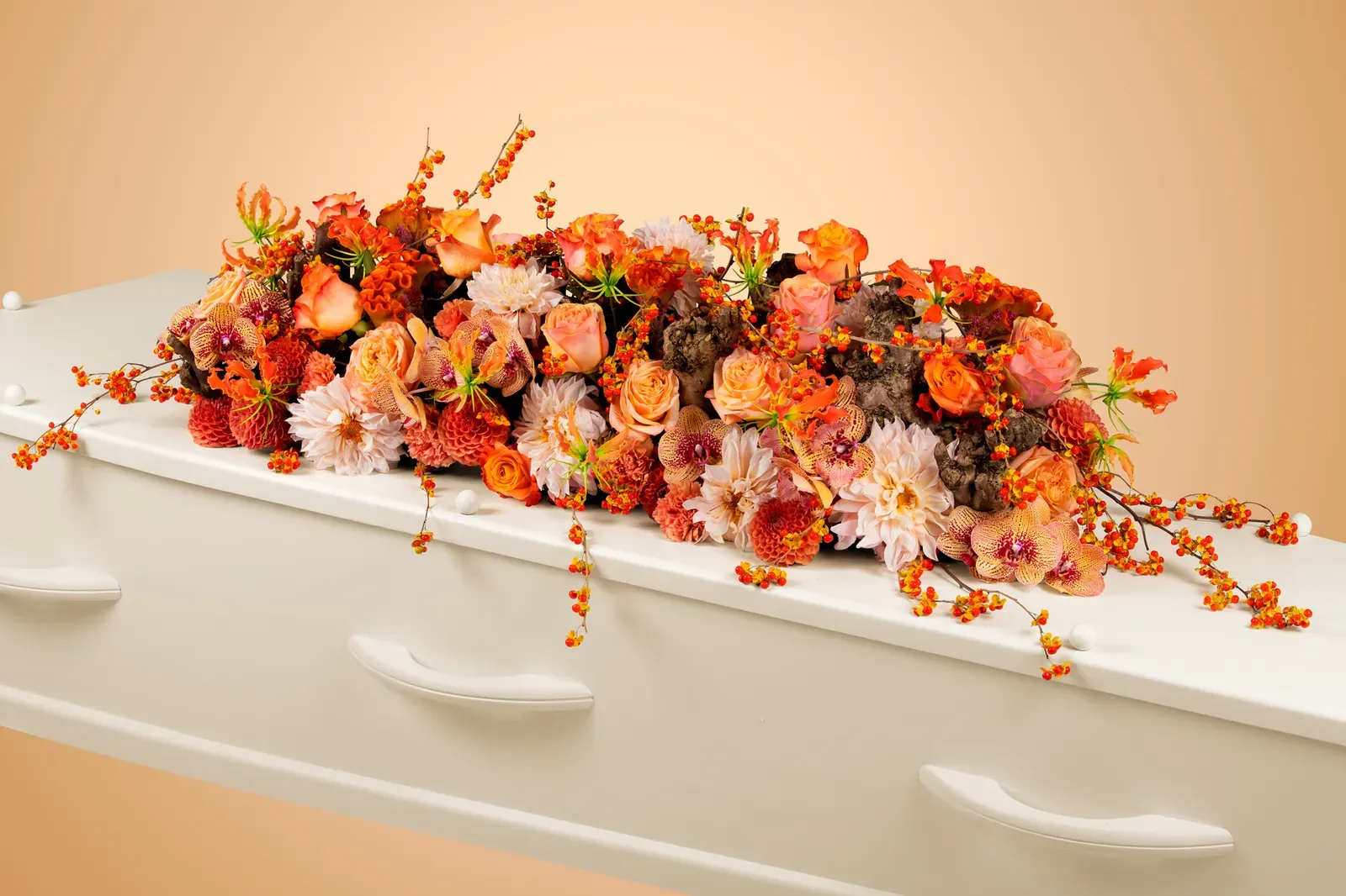 Kistbedekking Gehecht, bloemen voor op de kist voor de uitvaart