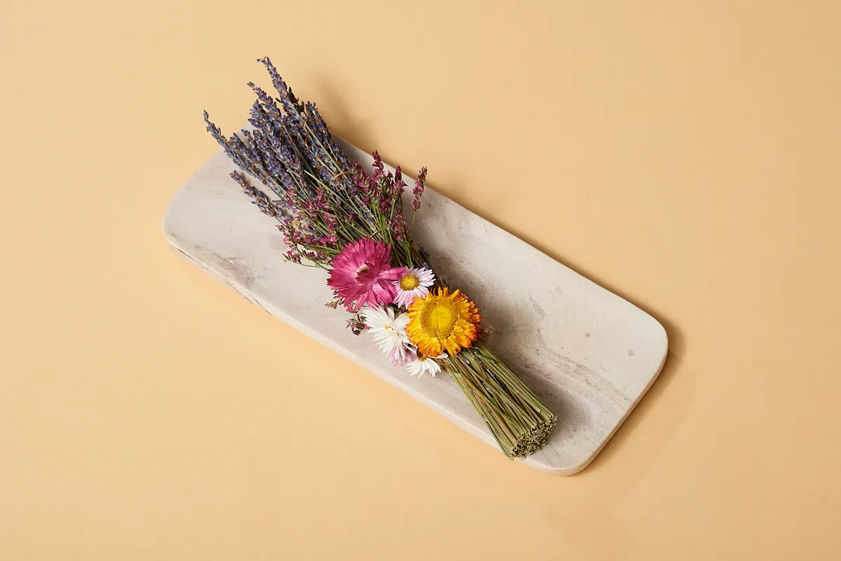 Bloementoefje Lavendelgeur, droogbloemen voor de uitvaart