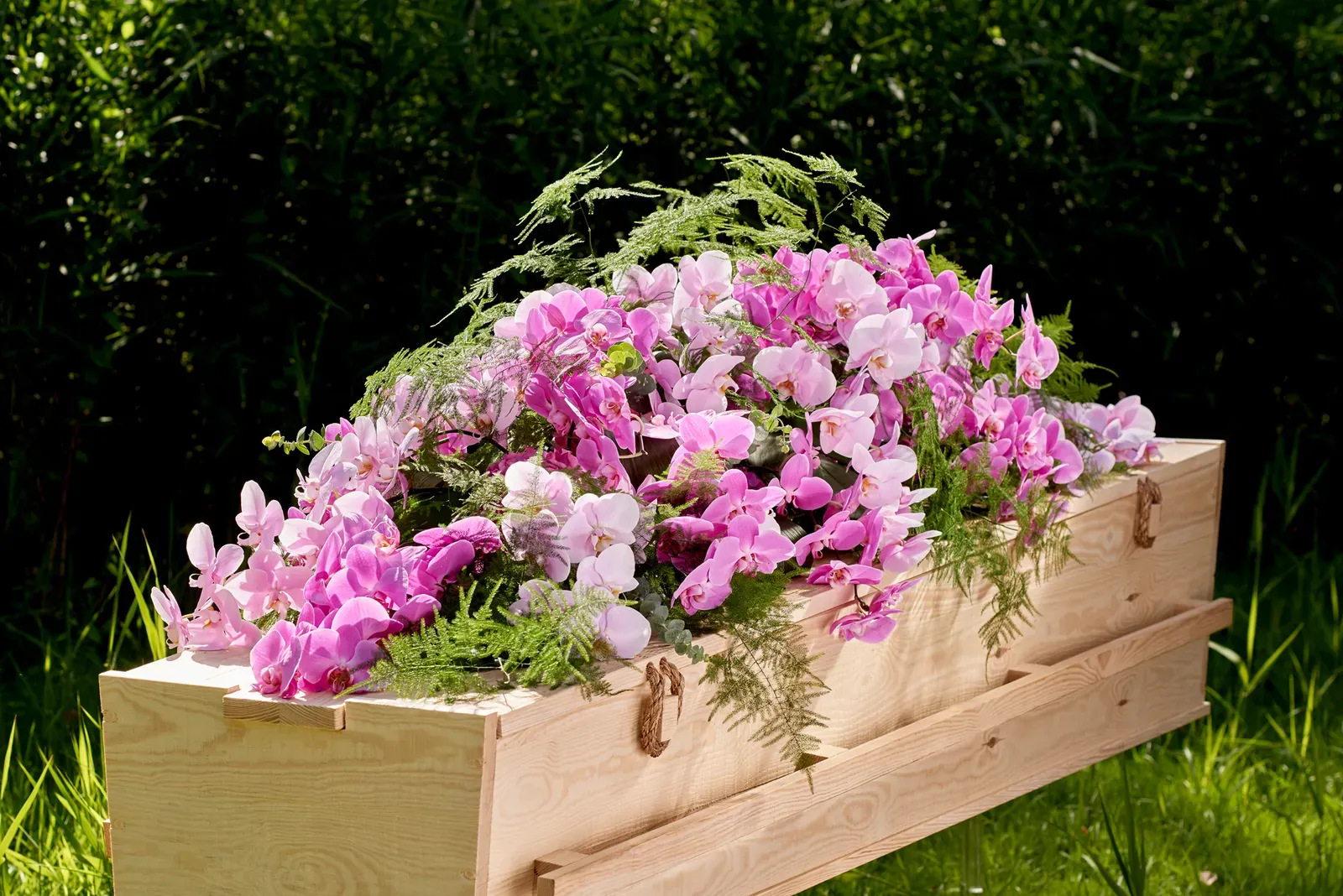 Kistbedekking Puurheid, bloemen voor op de kist voor de uitvaart