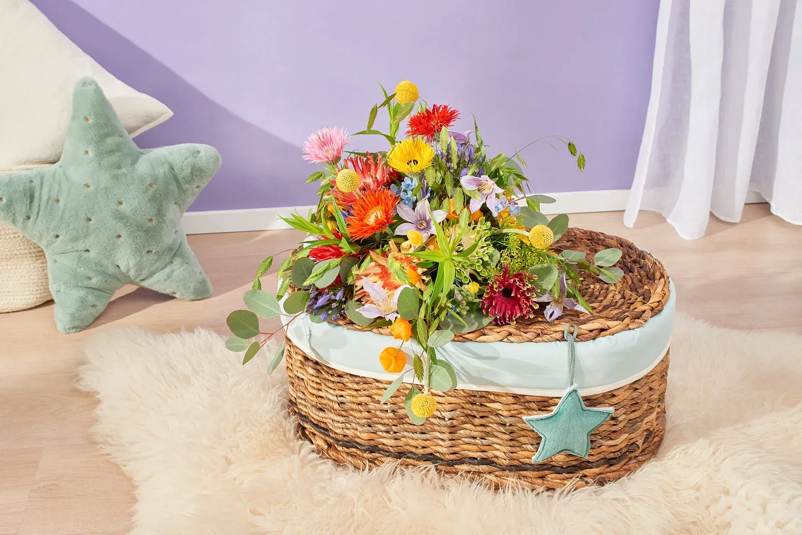 Biedermeier Vlindertuin, baby en kind voor de uitvaart