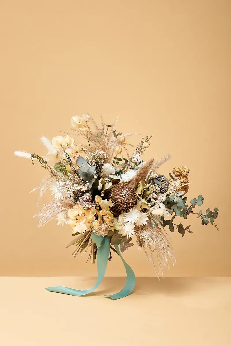 Troostboeket Zandbloem, droogbloemen voor de uitvaart